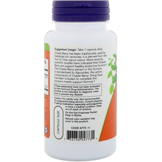 Now Foods Chaste Berry Vitex Extract 300mg 90 Capsules