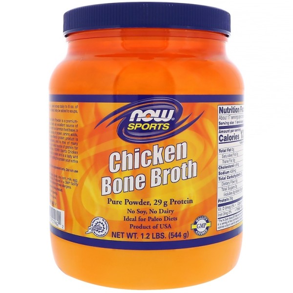 Now Foods Chicken Bone Broth Protein Powder 544g