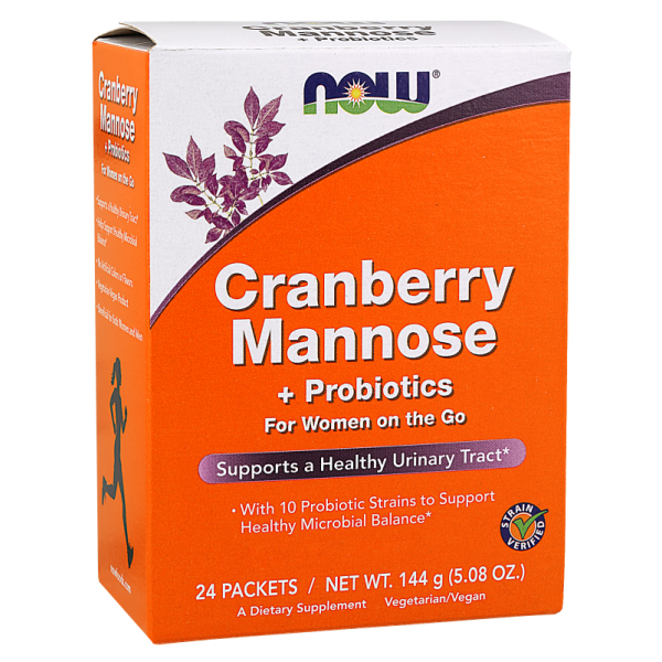 Now Foods Cranberry Mannose plus Probiotics 24 Packets