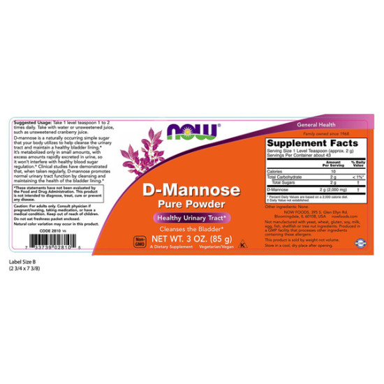 Now Foods D-Mannose Powder 85g