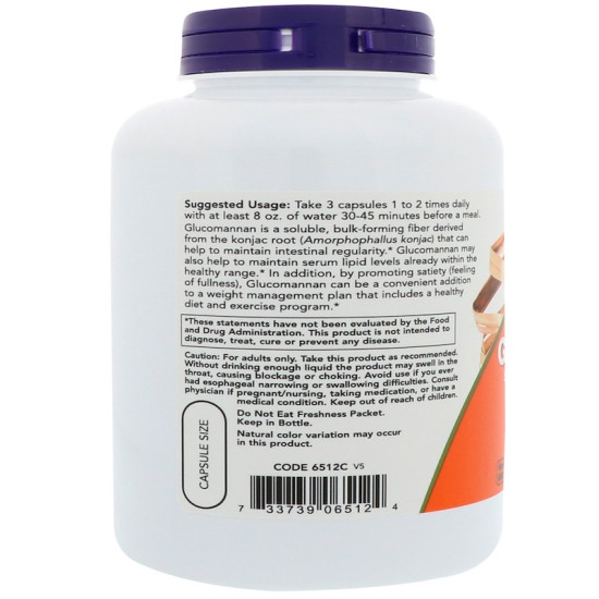 Now Foods Glucomannan 575mg 180 Capsules