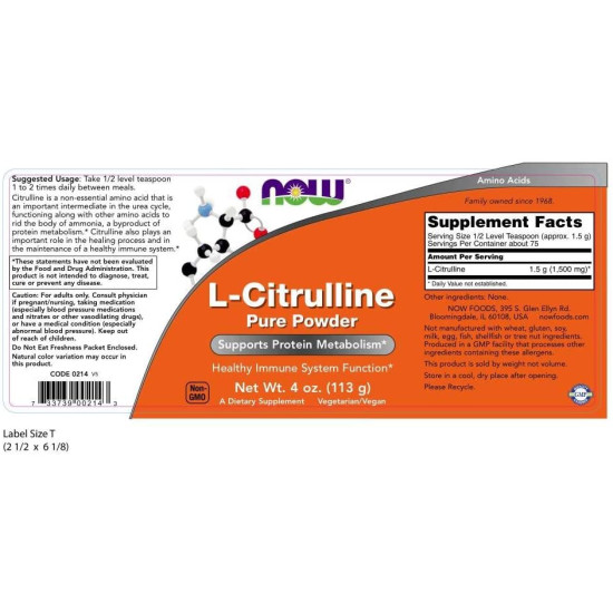 L-Citrulline Pure Powder - Improve Blood Flow