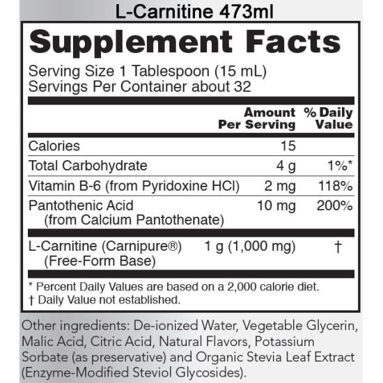 Now Foods Liquid L-Carnitine Tropical Punch 1000mg 473ml