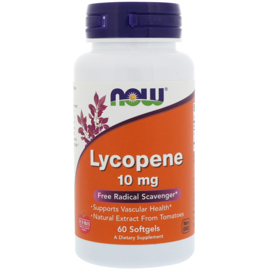 Now Foods Lycopene 10mg 60 Softgels