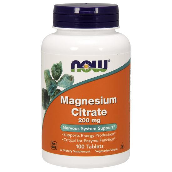 Now Foods Magnesium Citrate 200mg 100 Tablets