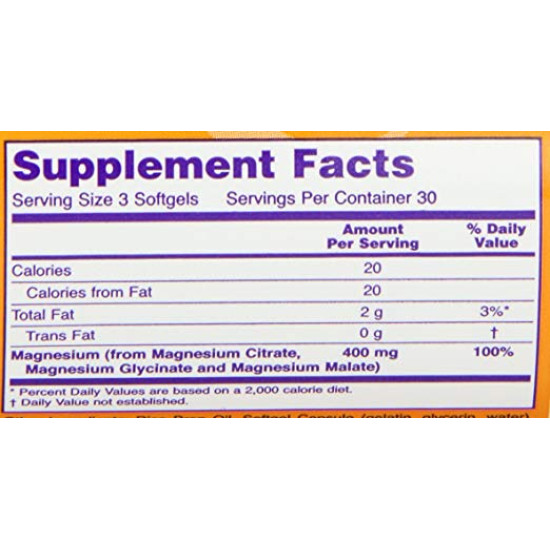 Now Foods Magnesium Citrate 90 Softgels