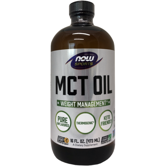 Now Foods MCT Oil 100% Pure in Glass Bottle 473ml