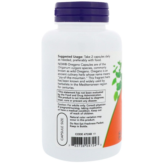 Now Foods Oregano 450mg 100 Capsules