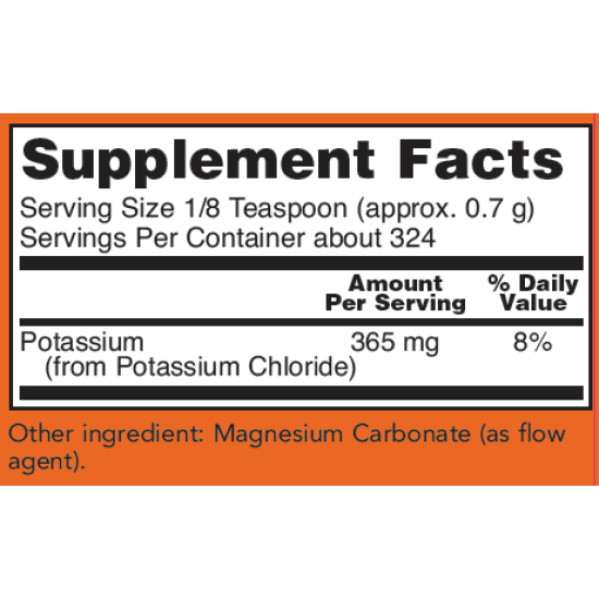 Now Foods Potassium Chloride Powder 227g