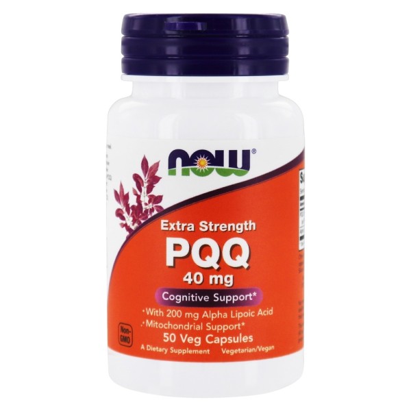 Now Foods PQQ Extra Strength 40mg 50 Capsules