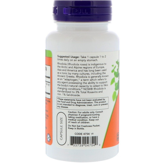 Now Foods Rhodiola 500mg Extract 60 Capsules