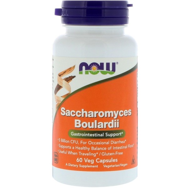 Now Foods Saccharomyces Boulardii 60 Capsules