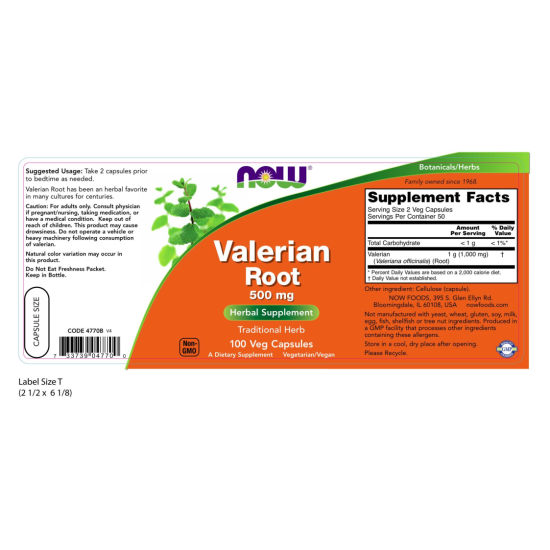 Valerian Root 500mg - Sleep Support