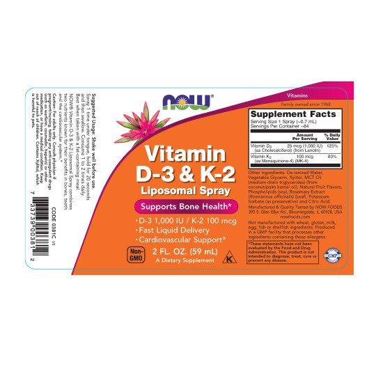 Vitamin D3 & K2 Liposomal Spray