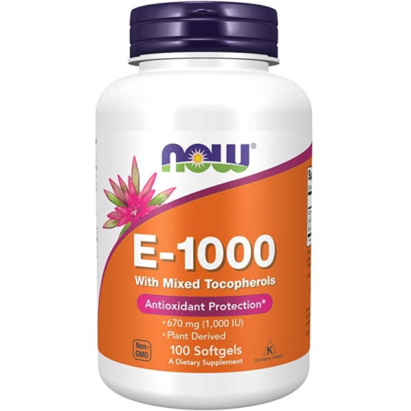 Now Foods Vitamin E-1000 Natural 100 Softgels