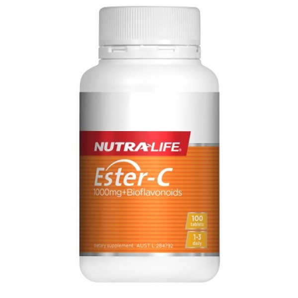 Nutralife Ester C 1000mg + Bioflavonoids 100 Tablets