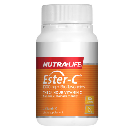 Nutralife Ester C 1000mg + Bioflavonoids 50 Tablets