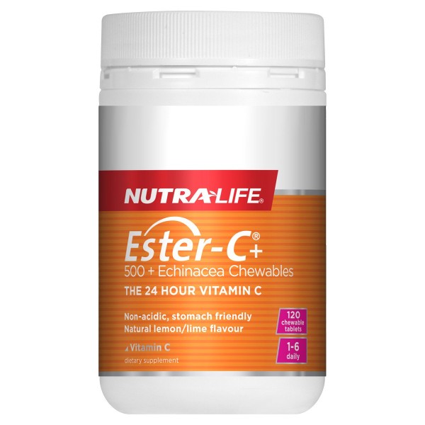 Nutralife Ester C 500mg + Echinacea 120 Chewables