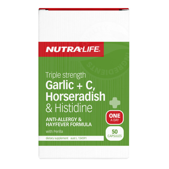 Nutralife Garlic + C, Horseradish & Histidine 50 Capsules