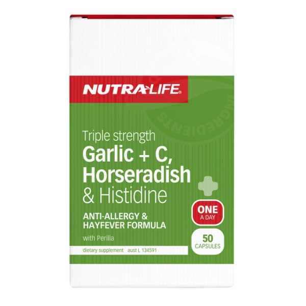 Nutralife Garlic + C, Horseradish & Histidine 50 Capsules