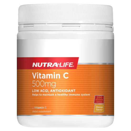 Nutralife Vitamin C 500mg 200 Chewable Tablets