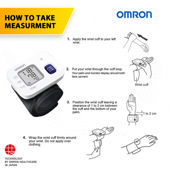 Omron Wrist Blood Pressure Monitor HEM-6161