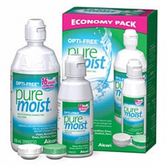 Opti-Free PureMoist Economy Pack (300+90ml) + Lens Case