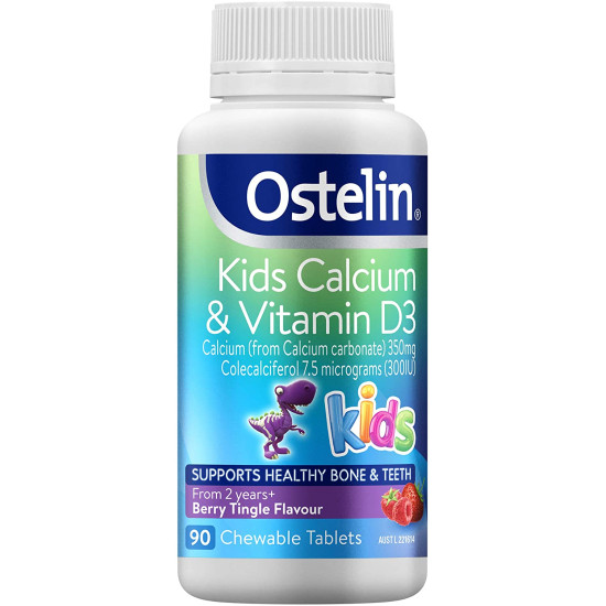 Kids Calcium & Vitamin D3 Chewable - Berry Tingle Flavour