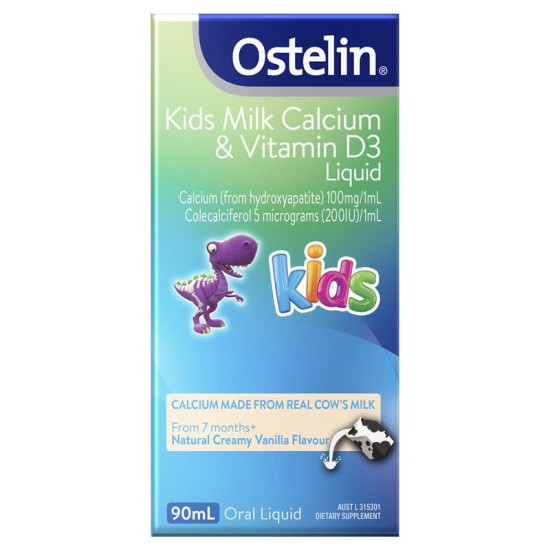 Ostelin Kids Milk Calcium & Vitamin D3 Liquid - Help Your Kids to grow Taller