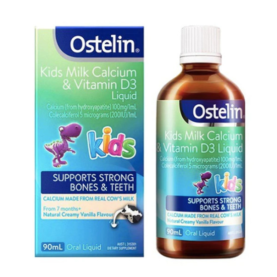 Ostelin Kids Milk Calcium & Vitamin D3 Liquid - Help Your Kids to grow Taller