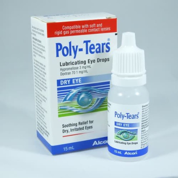 Poly-Tears Lubricating Eye Drops 15ml