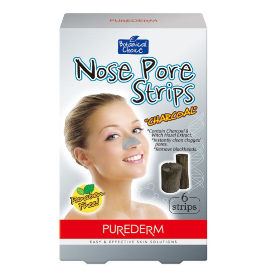 Purederm Botanical Choice Charcoal Nose Pore Strips 6s