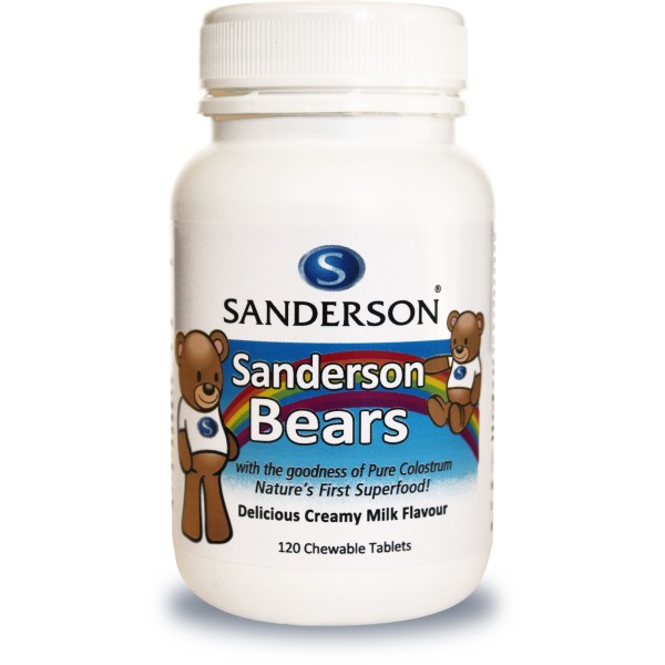 Sanderson Bears Colostrum Chewable 120 Tablets
