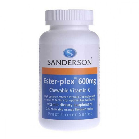 Sanderson Ester-Plex Vitamin C 600mg Orange Chewable 220 Tablets