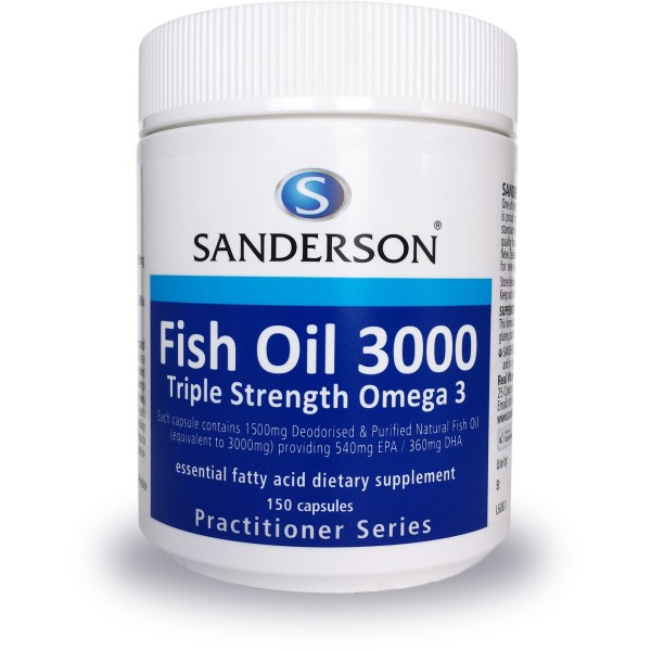 Sanderson Fish Oil 3000mg 150 Capsules