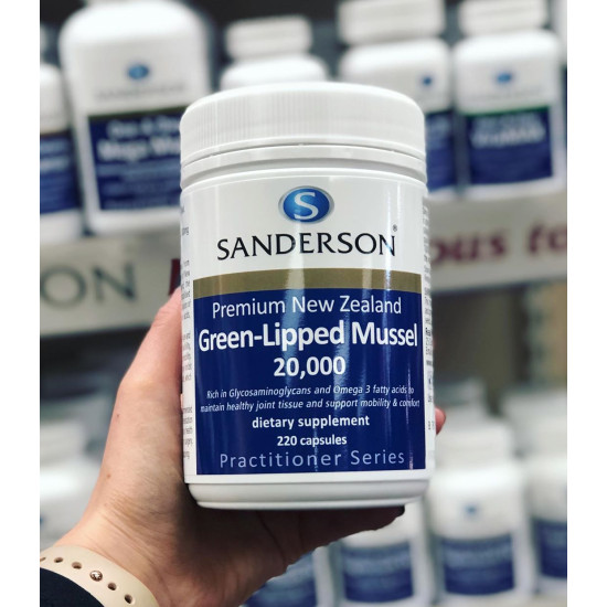 Sanderson Premium New Zealand Green-Lipped Mussel 20,000mg 220 Capsules