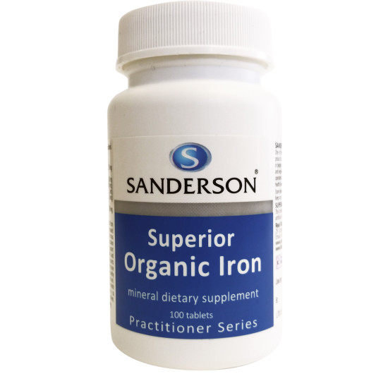 Sanderson Superior Organic Iron 100 Tablets