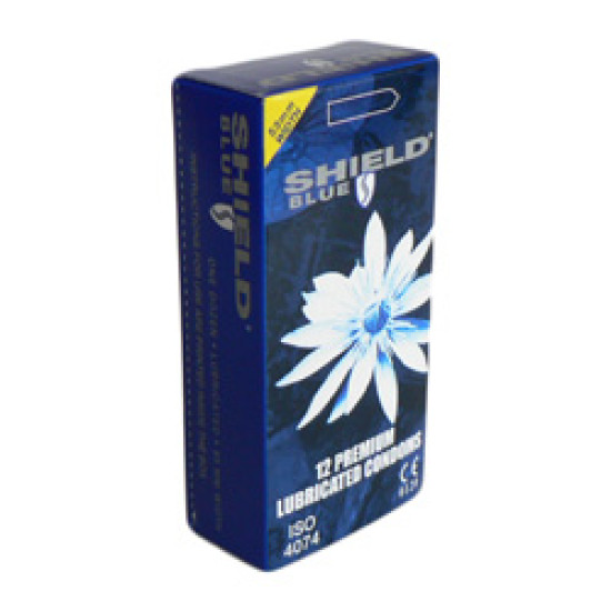 Shield Blue Condoms 53mm Width 12 Pk