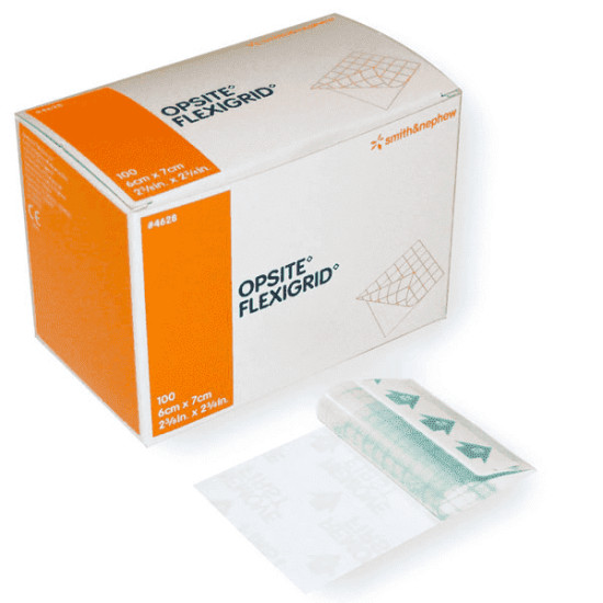 Smith & Nephew Opsite Flexigrid Dressing 6cmx7cm 100 Pieces