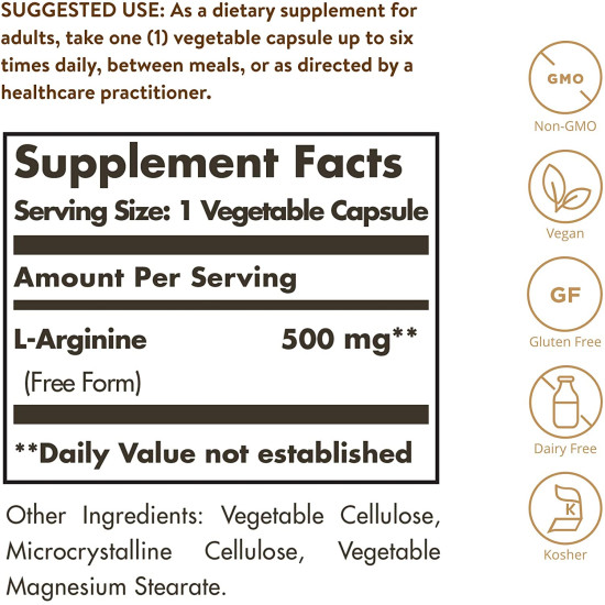 Solgar L-Arginine 500mg