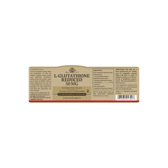 Solgar L-Glutathione Reduced 50mg