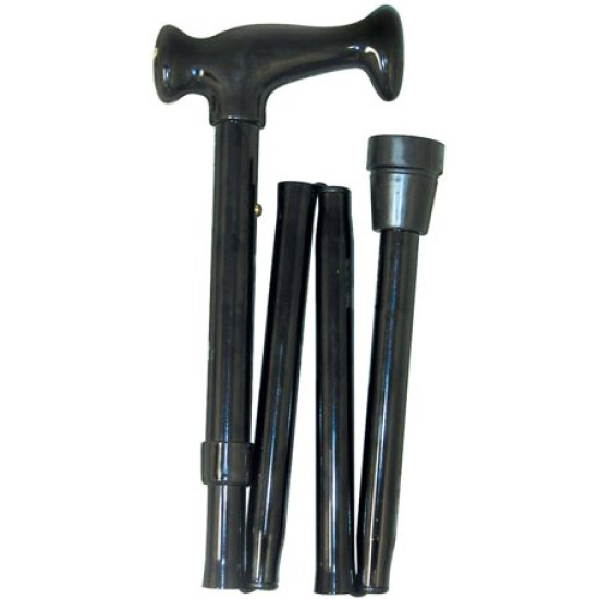 Surgical Basics Folding Walking Stick Black Colour 