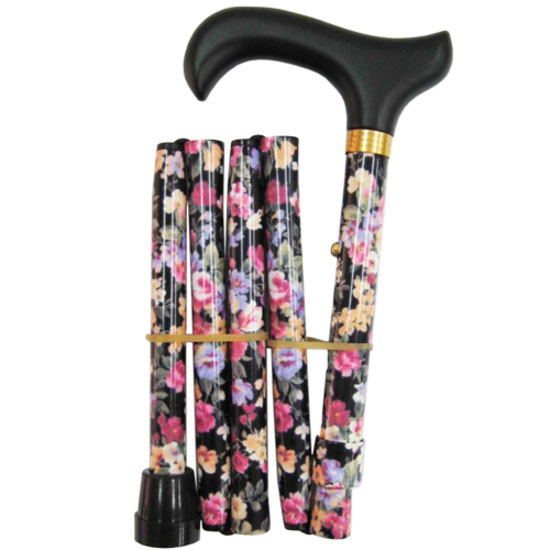 Folding Walking Stick Spring Floral