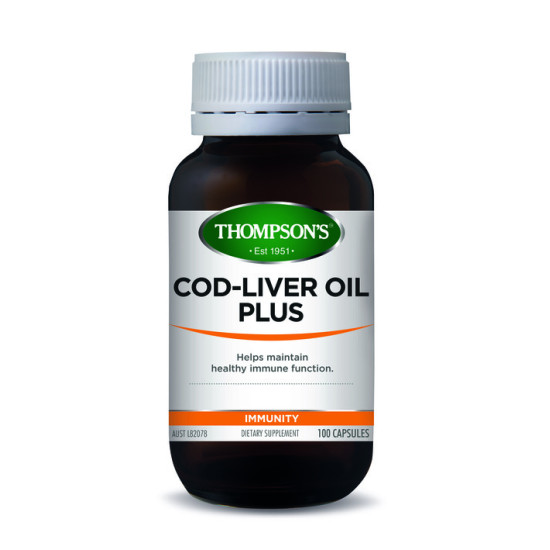 Thompson's Cod Liver Oil Plus 100 Capsules