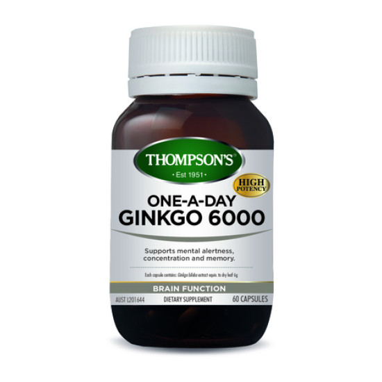 Thompson's Ginkgo 6000 One-A-Day 60 Capsules