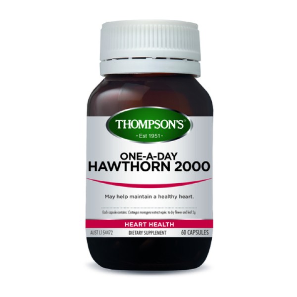 Thompson's Hawthorn 2000 One-A-Day 60 Capsules (Product Discontinued)