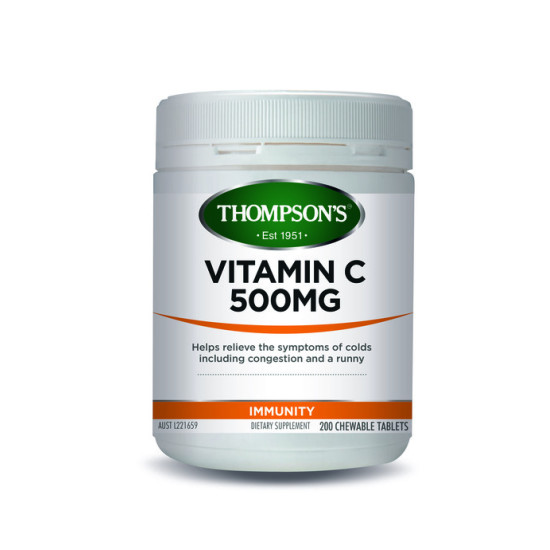 Thompson's Vitamin C 500mg Chewable 200 Tablets (In Store Special)