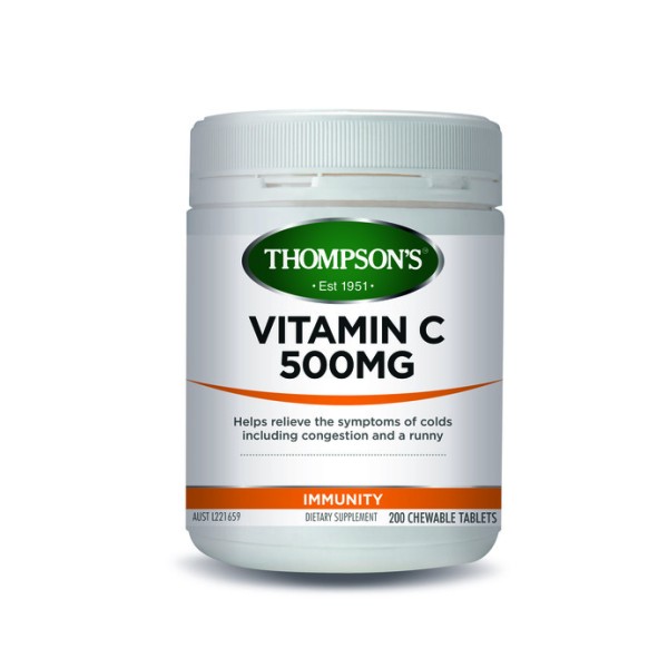 Thompson's Vitamin C 500mg Chewable 200 Tablets (In Store Special)