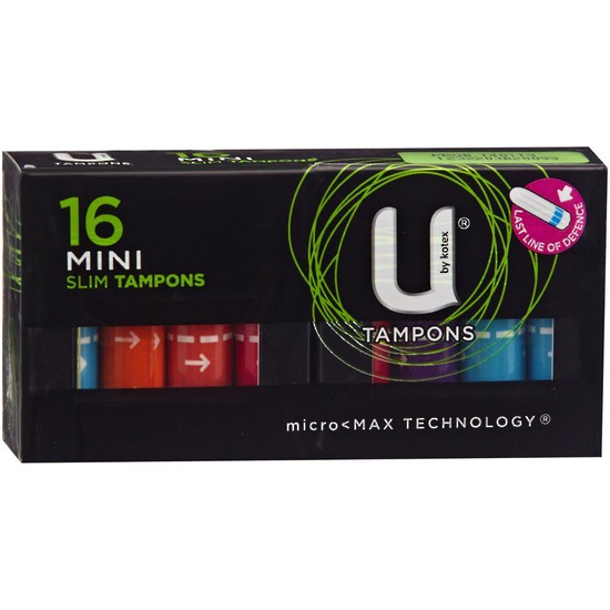 U By Kotex Mini Slim Tampons 16pk