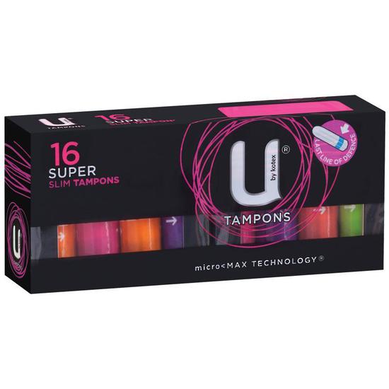 U By Kotex Super Slim Tampons 16pk